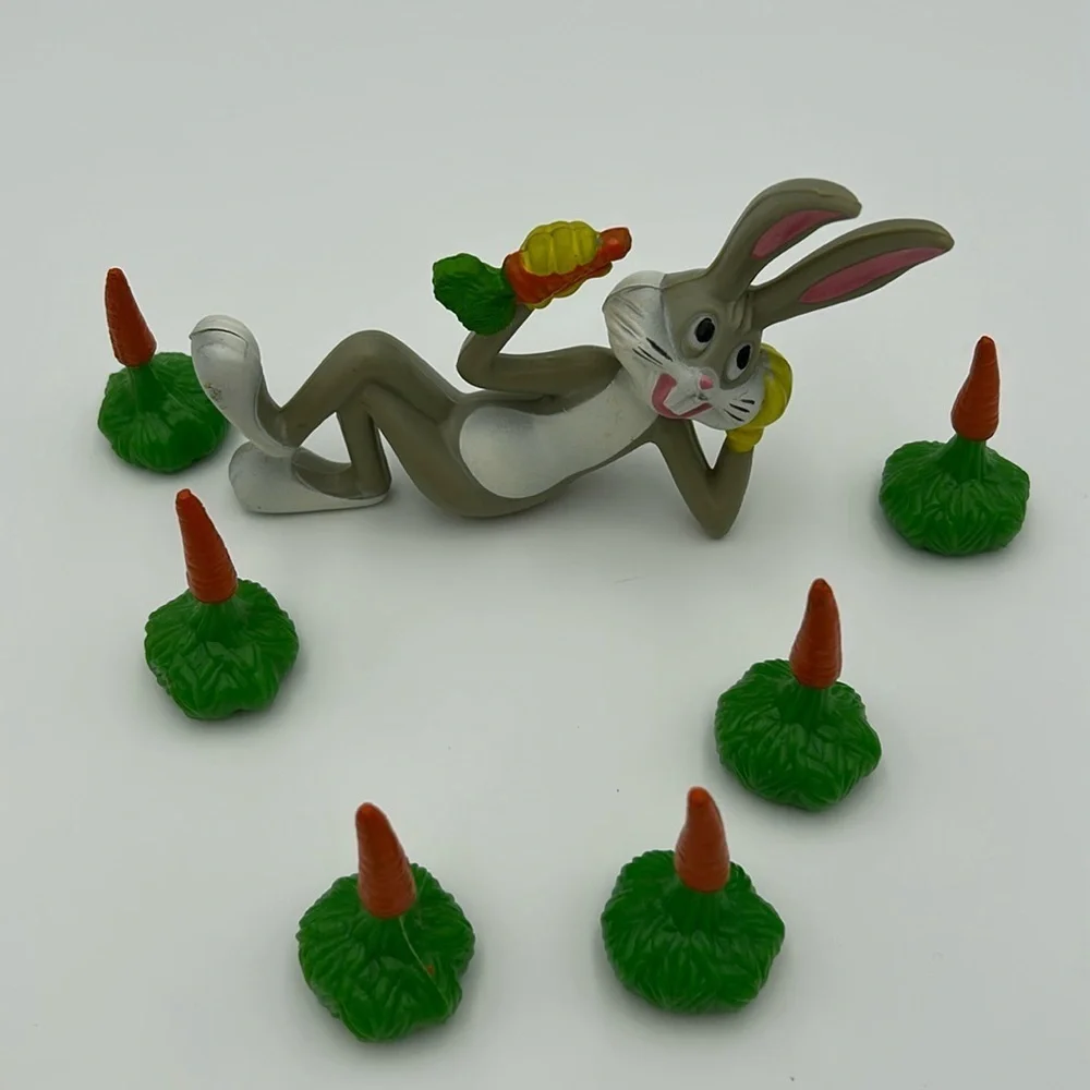 Vintage 1978 Warber Bros Wilton Cake Topper Bugs Bunny Carrots Candle Holders